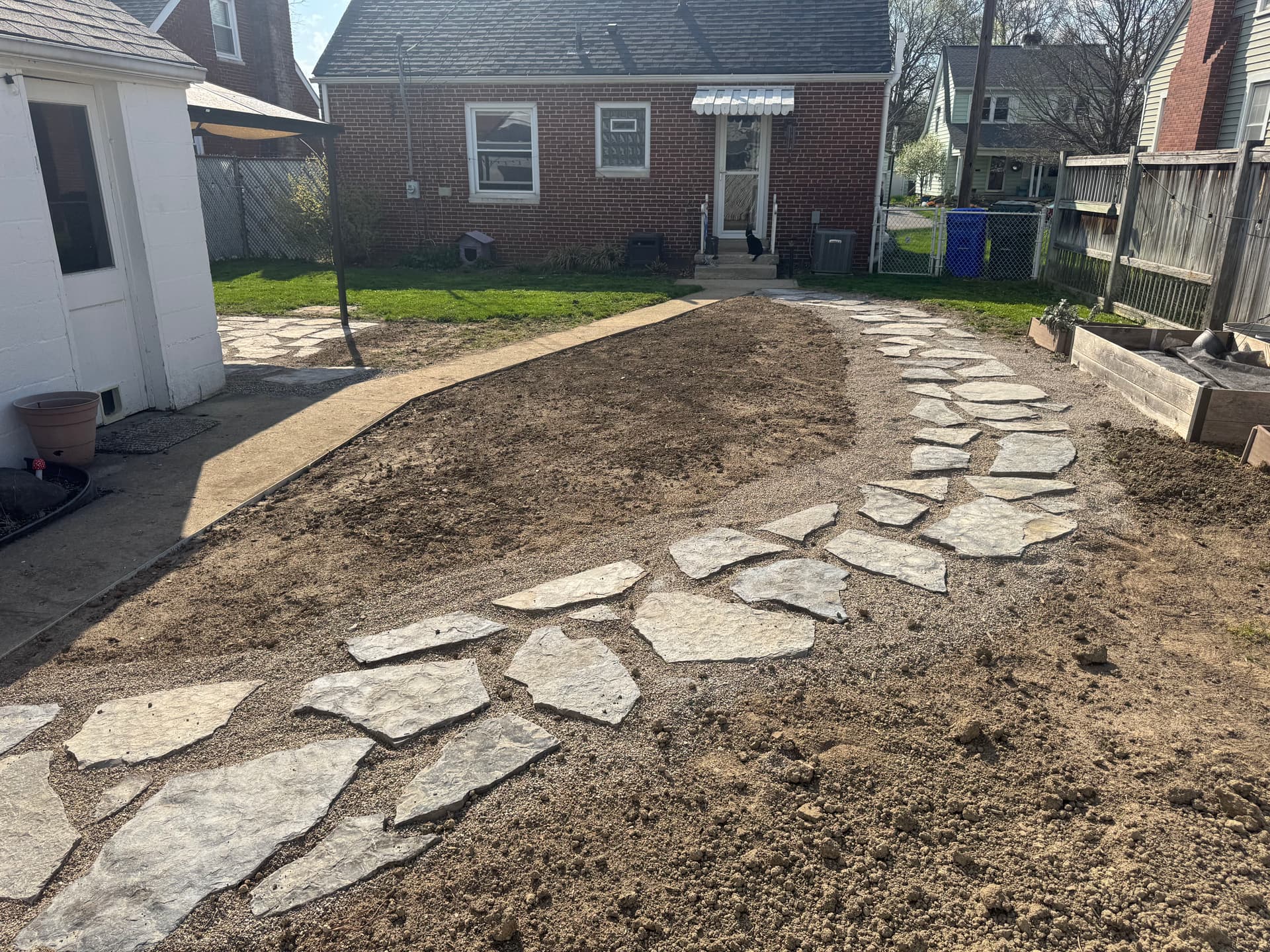 Gallery photos for Flagstone Walkway Hardscape Upgrade in Worthington Ohio: Image #2