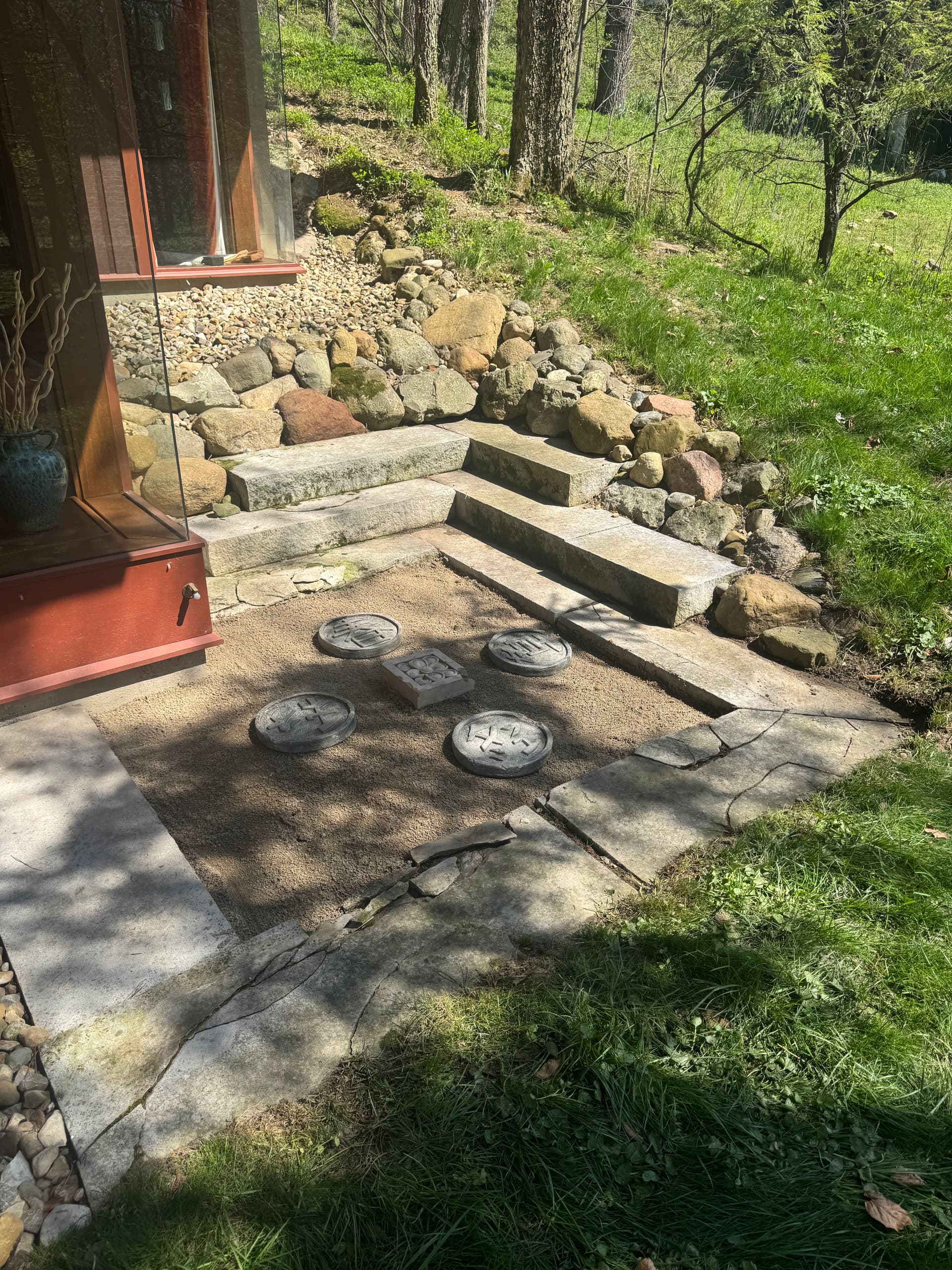 Fresh Mulch, Stone Detail and Garden Installation in Worthington image