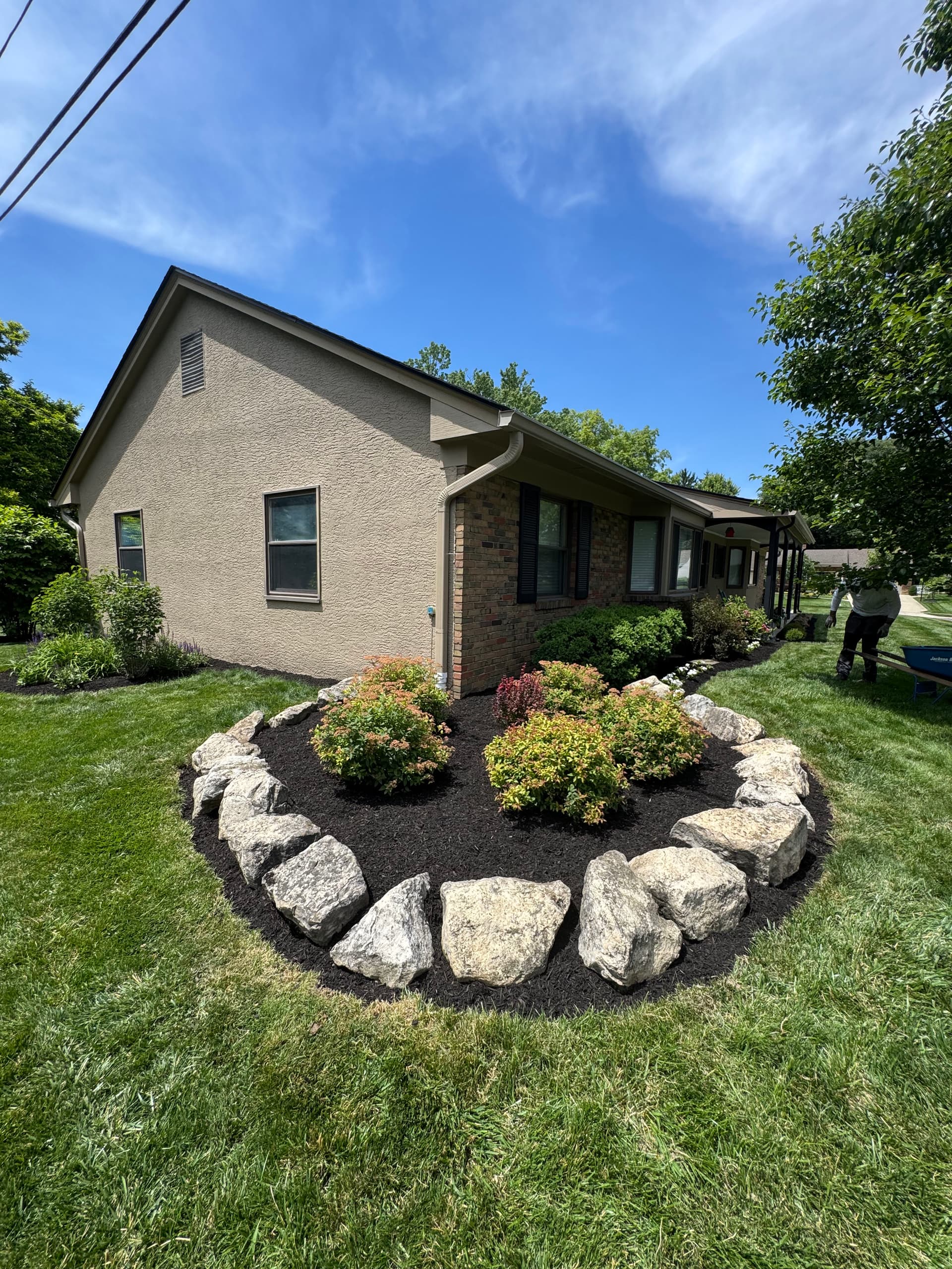 Plant Installation and Corten Steel Border Work in Upper Arlington