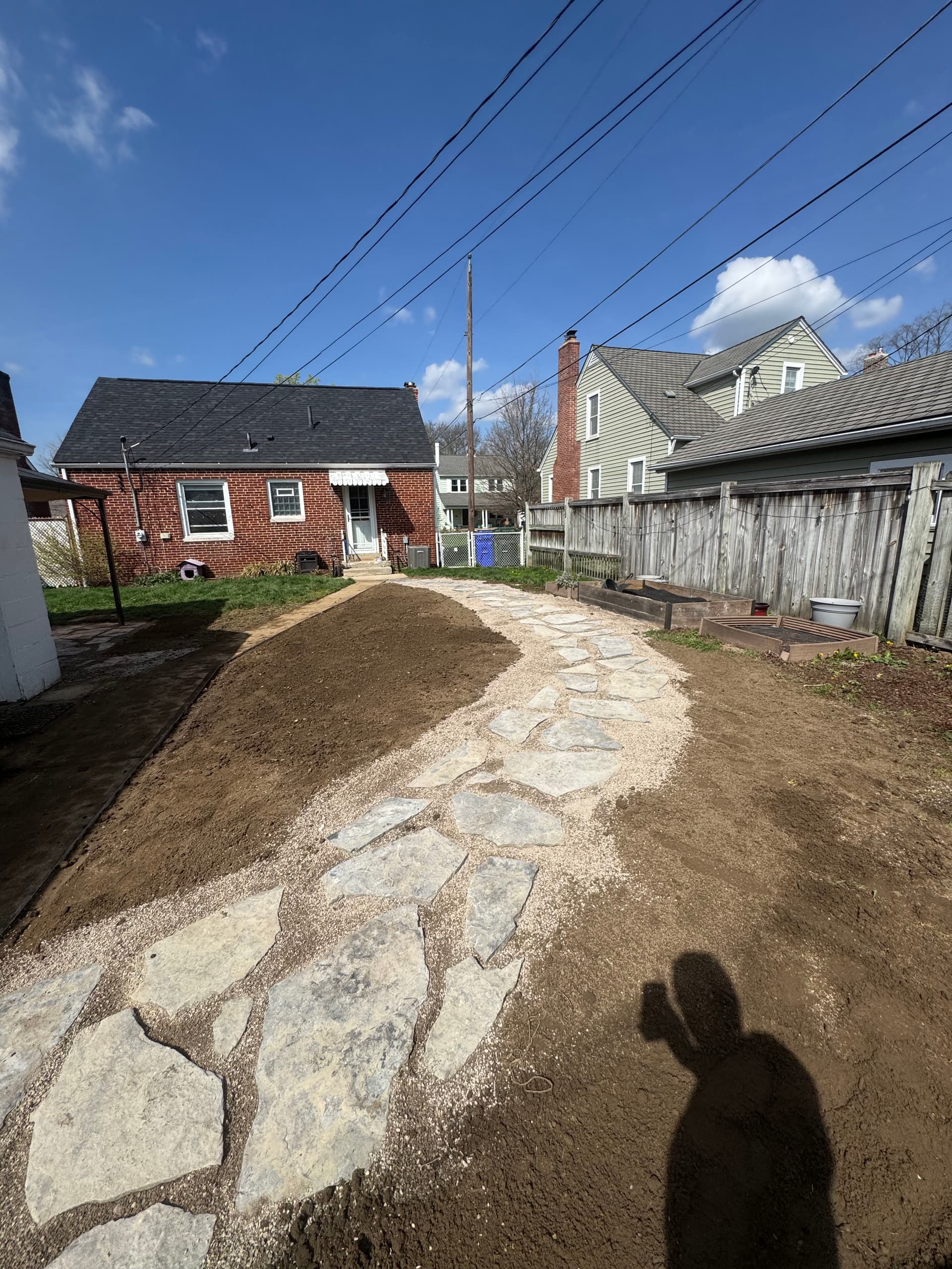 Flagstone Path and Covered Patio Nearly Complete image