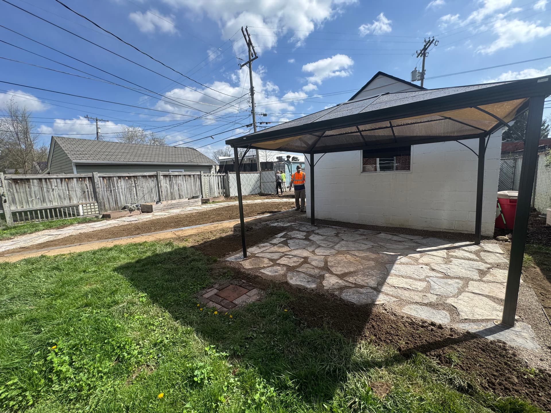 Gallery photos for Flagstone Path and Covered Patio Nearly Complete: Image #4